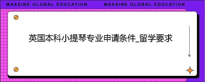 英国本科小提琴专业申请条件_留学要求