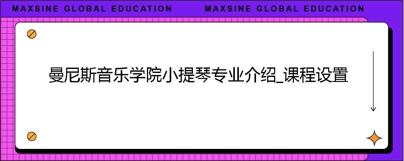 曼尼斯音乐学院小提琴专业介绍_课程设置