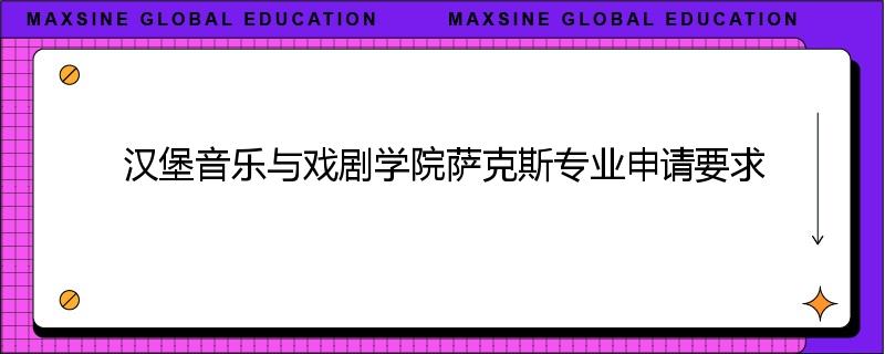 汉堡音乐与戏剧学院萨克斯专业申请要求